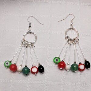 No 787 Handmade earrings with blowtorch glass beads